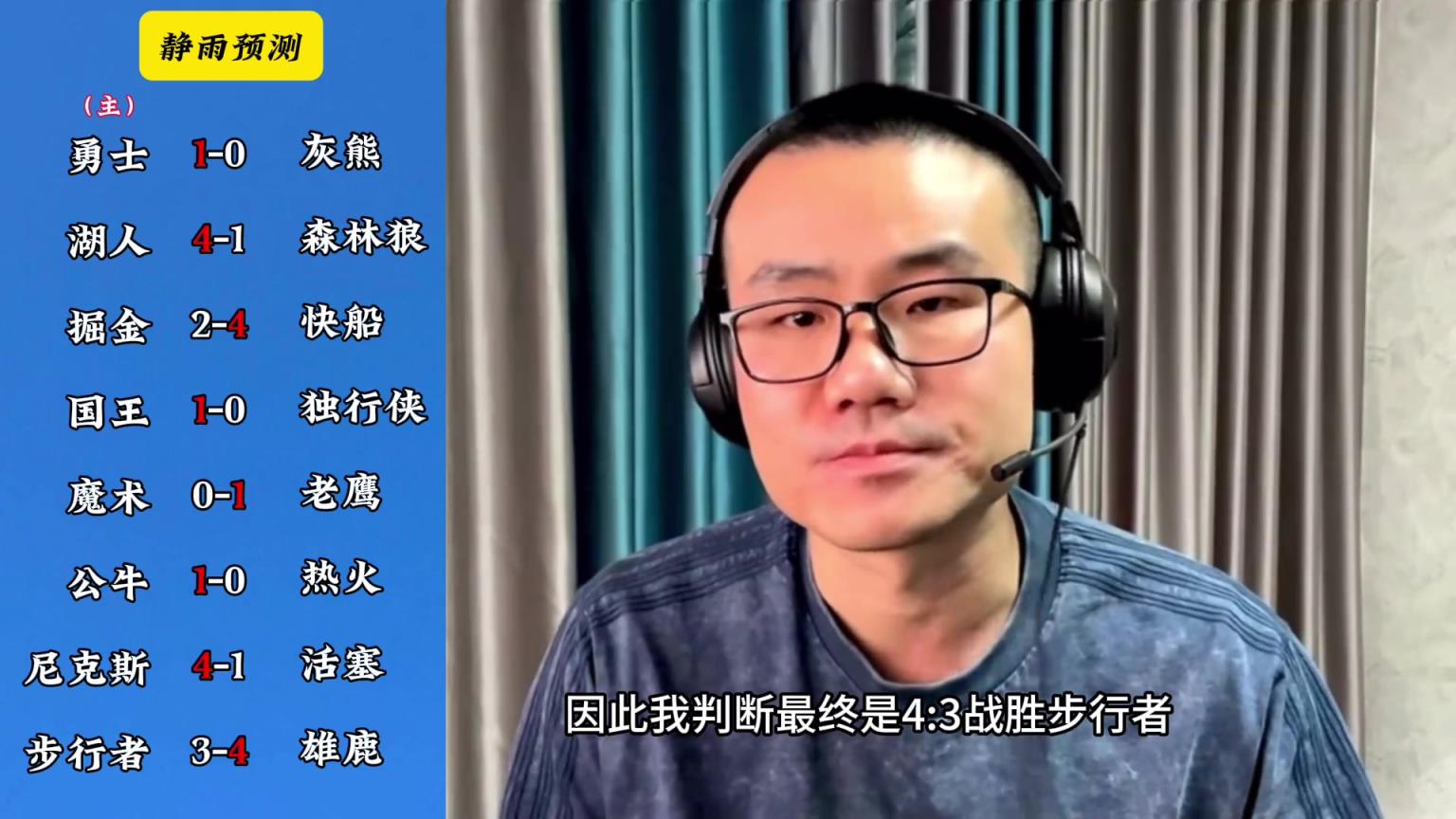 你同意嗎？靜雨對(duì)東西部季后賽球隊(duì)的預(yù)測(cè)：勇贏熊 湖船尼鹿晉級(jí)